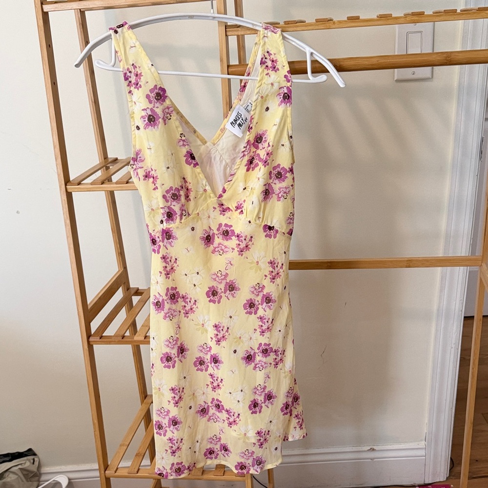 Floral Yellow and Purple Dress